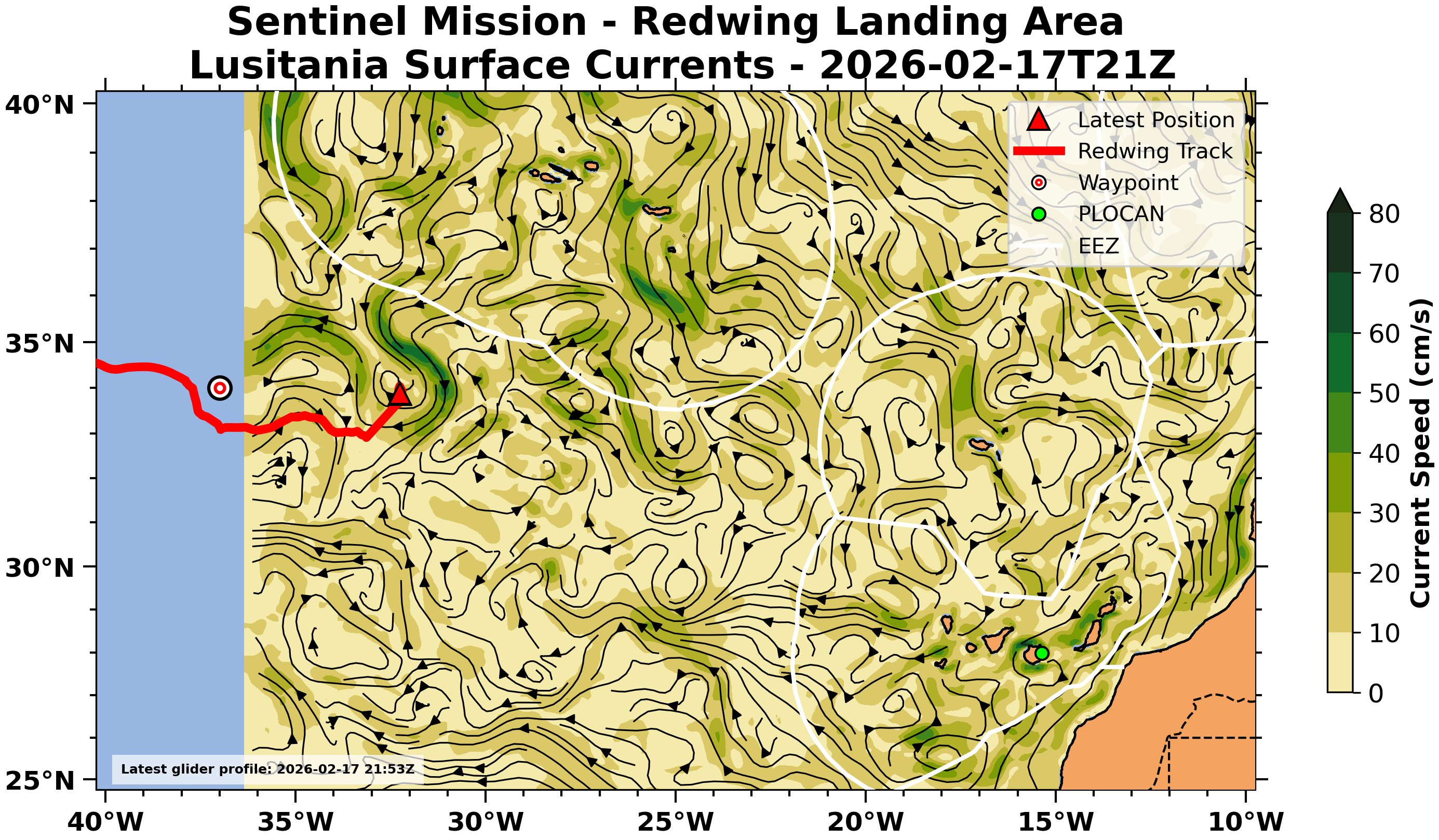 Lusitania Surface Currents