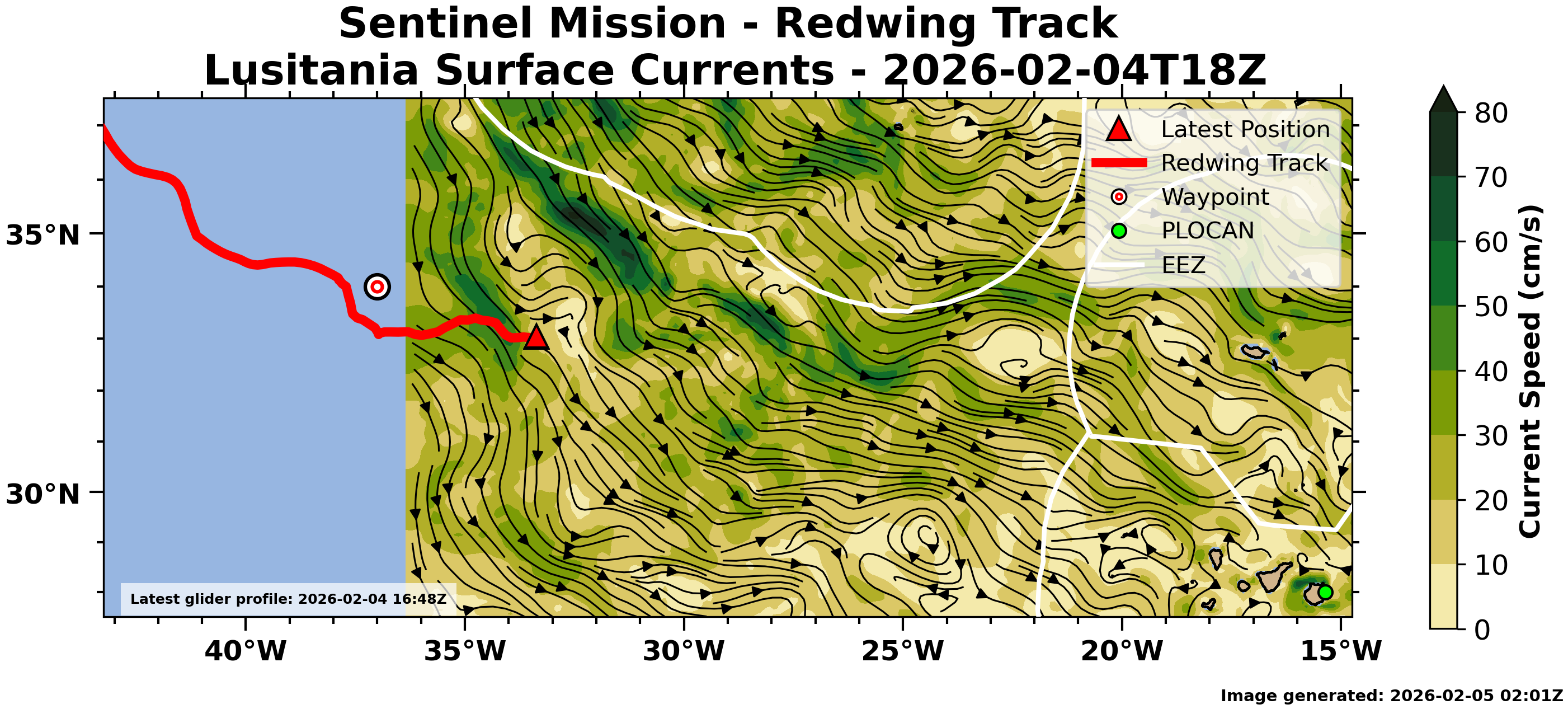 Lusitania Surface Currents