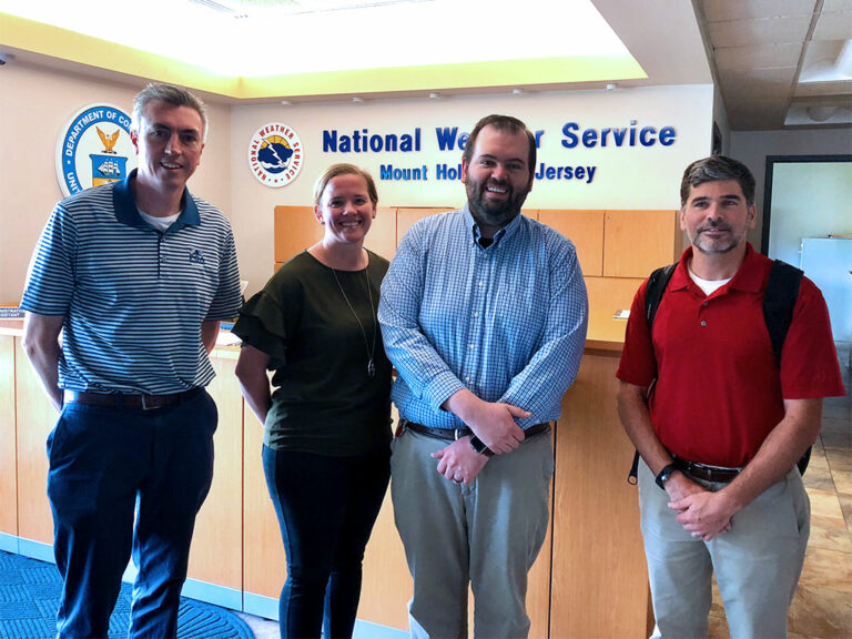 Dr. Hugh Roarty, Ms. Mary Yates, Dr. Joseph Brodie and Dr. Josh Kohut at the National Weather Service on 05/2018