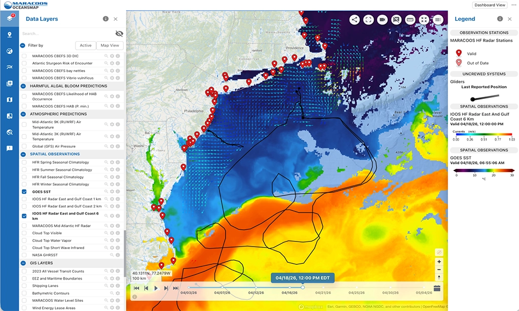Oceans map